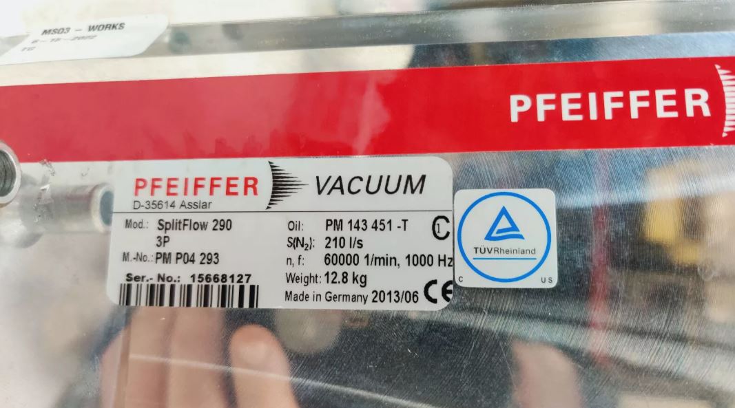 Sửa chữa bơm Pfeiffer SplitFlow 290 3P, PM P20493 for Thermo MSQ MS